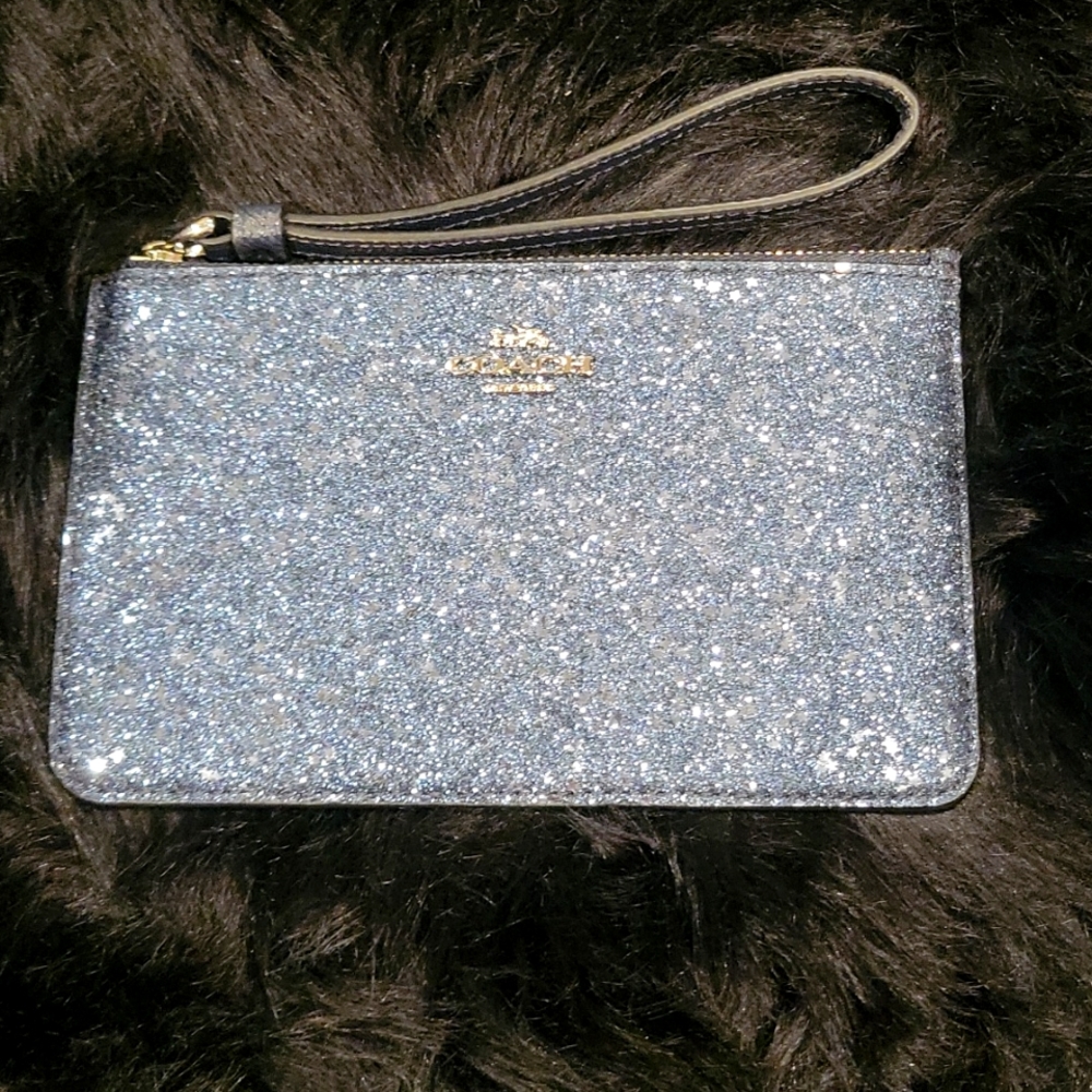 Navy Blue Coach Wristlet
